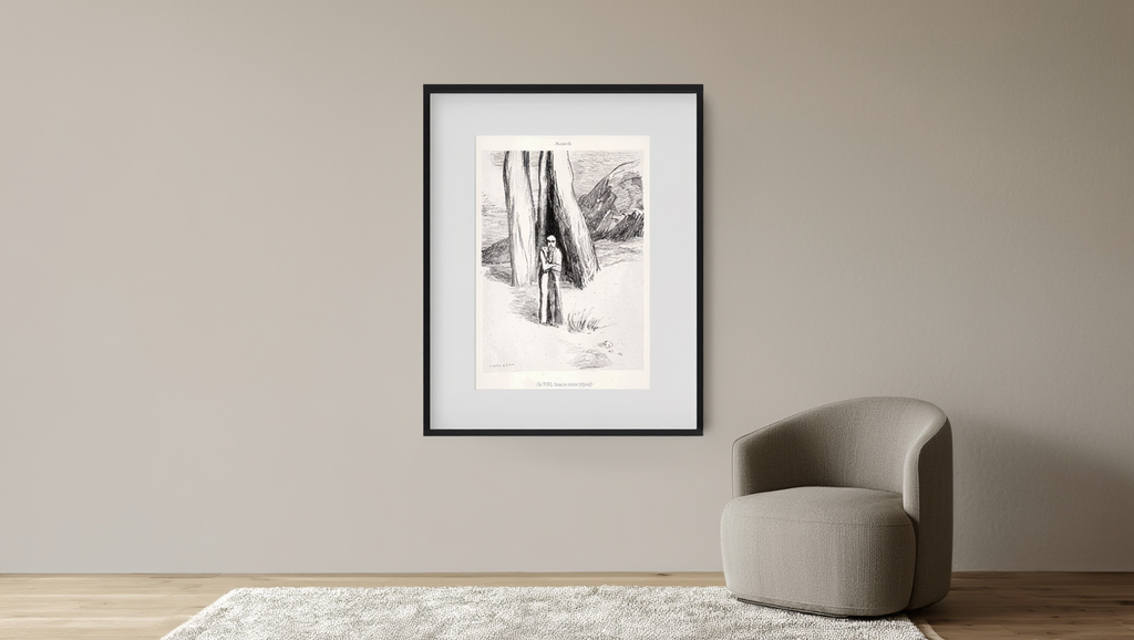 A Madman in a Dismal Landscape by Odilon Redon – Symbolist Art Print