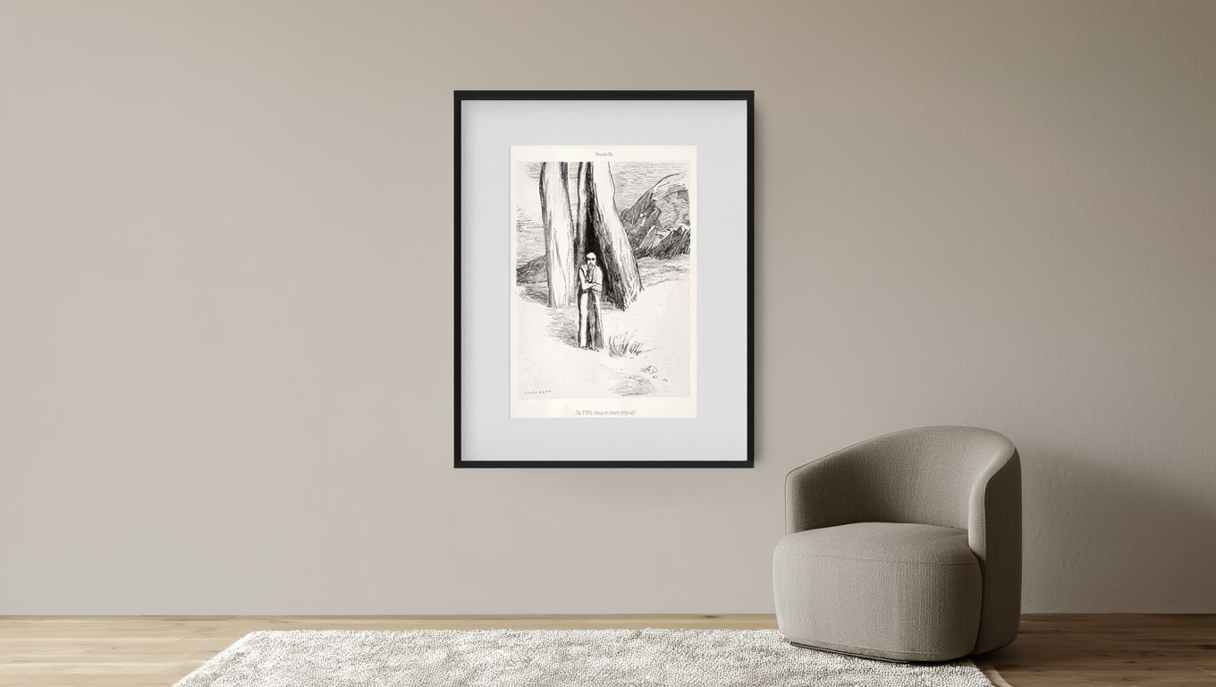 A Madman in a Dismal Landscape by Odilon Redon – Symbolist Art Print