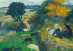 La Bergère Bretonne – Paul Gauguin Poster | Post-Impressionist Figure & Rural Art Print - Hakyarts