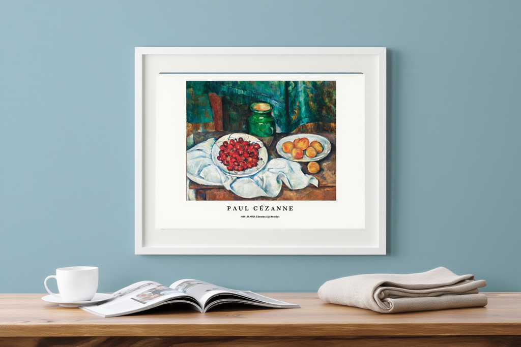 Paul Cezanne - Still Life With Cherries And Peaches Poster | HakyArts