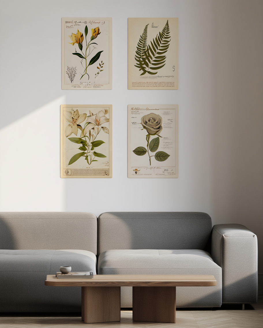 Botanical Grace – Set of 4 Art Prints