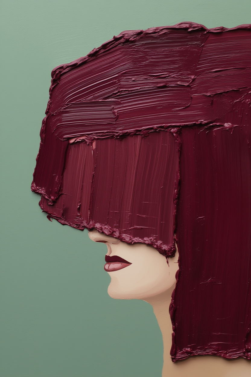 Woman with Bob – Minimalist Figurative Art Print for Contemporary Interiors