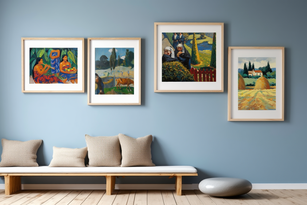 Gauguin Colorful Figures – 4 Prints Mix & Match