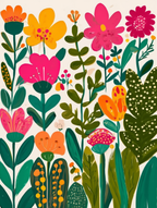 Floral Folk Art – Set of 3 Prints