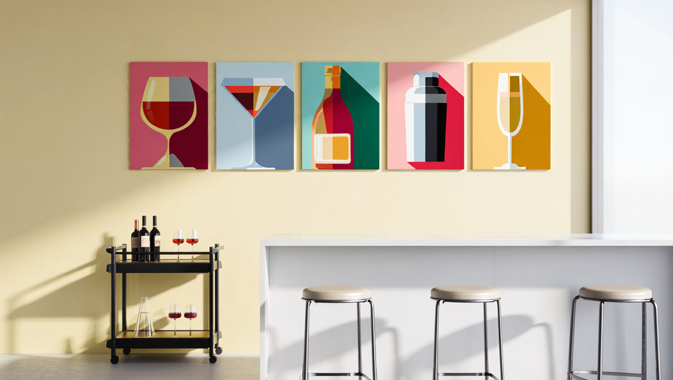 Cocktail Vibes – 5 Art Prints Set