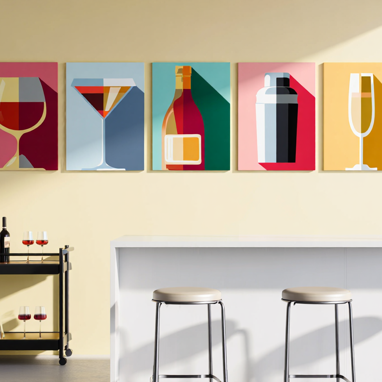 Cocktail Vibes – 5 Art Prints Set