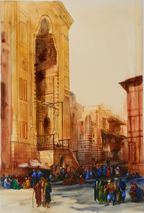 Grand Entrance to the Mosque by David Roberts – 19th-Century Orientalist Architectural Art Print - Hakyarts