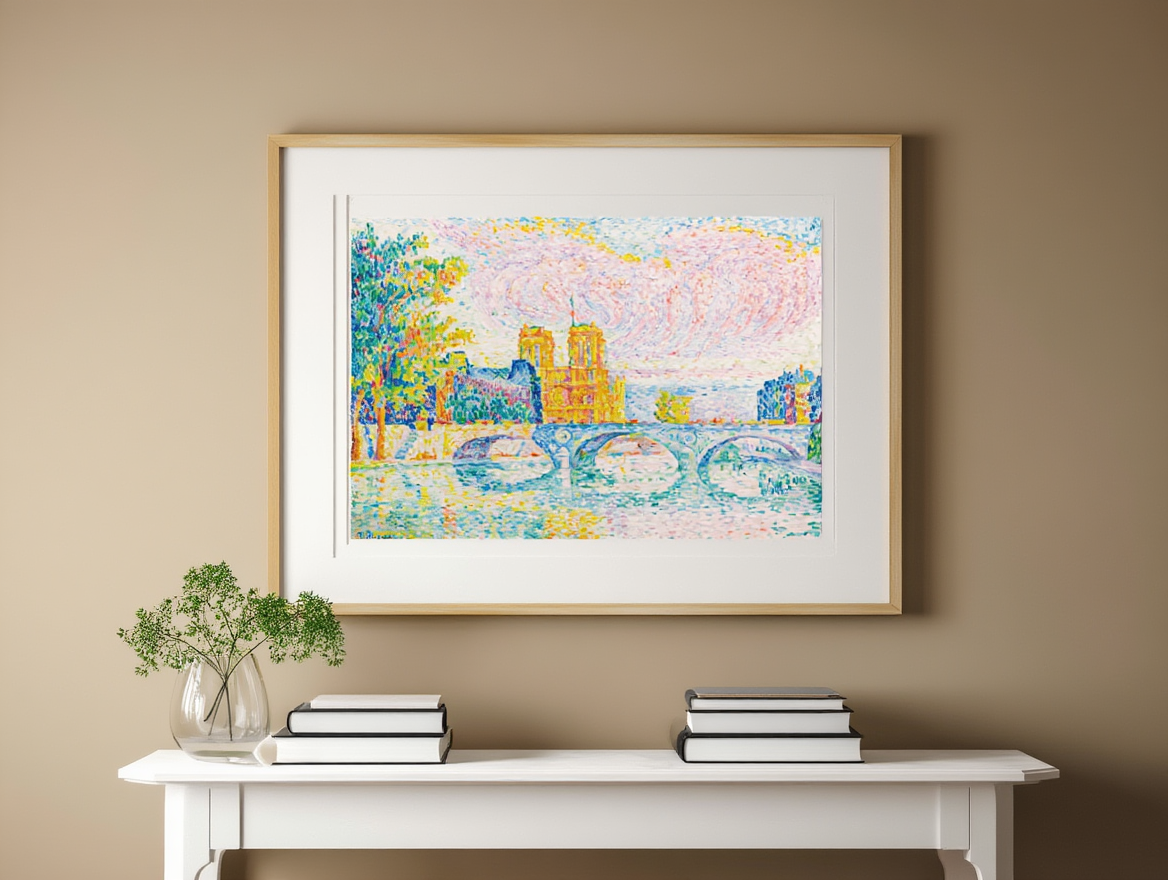 Paul Signac - La Cité 'Paris' Poster | Pointillist Art Print