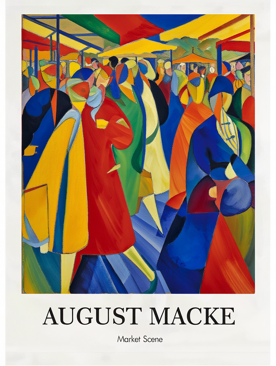 Modern August Macke Art Prints – 5 Vibrant Prints
