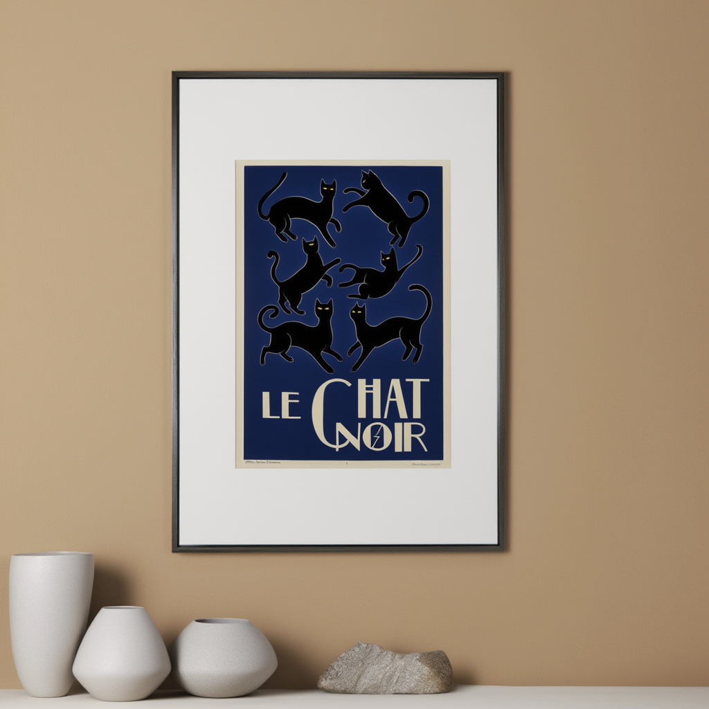 Le Chat Noir – Elegant Feline Illustration