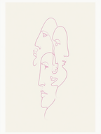 Set of 3 Minimalist Abstract Faces Art Prints – Contemporary Figurative Wall Decor - Hakyarts