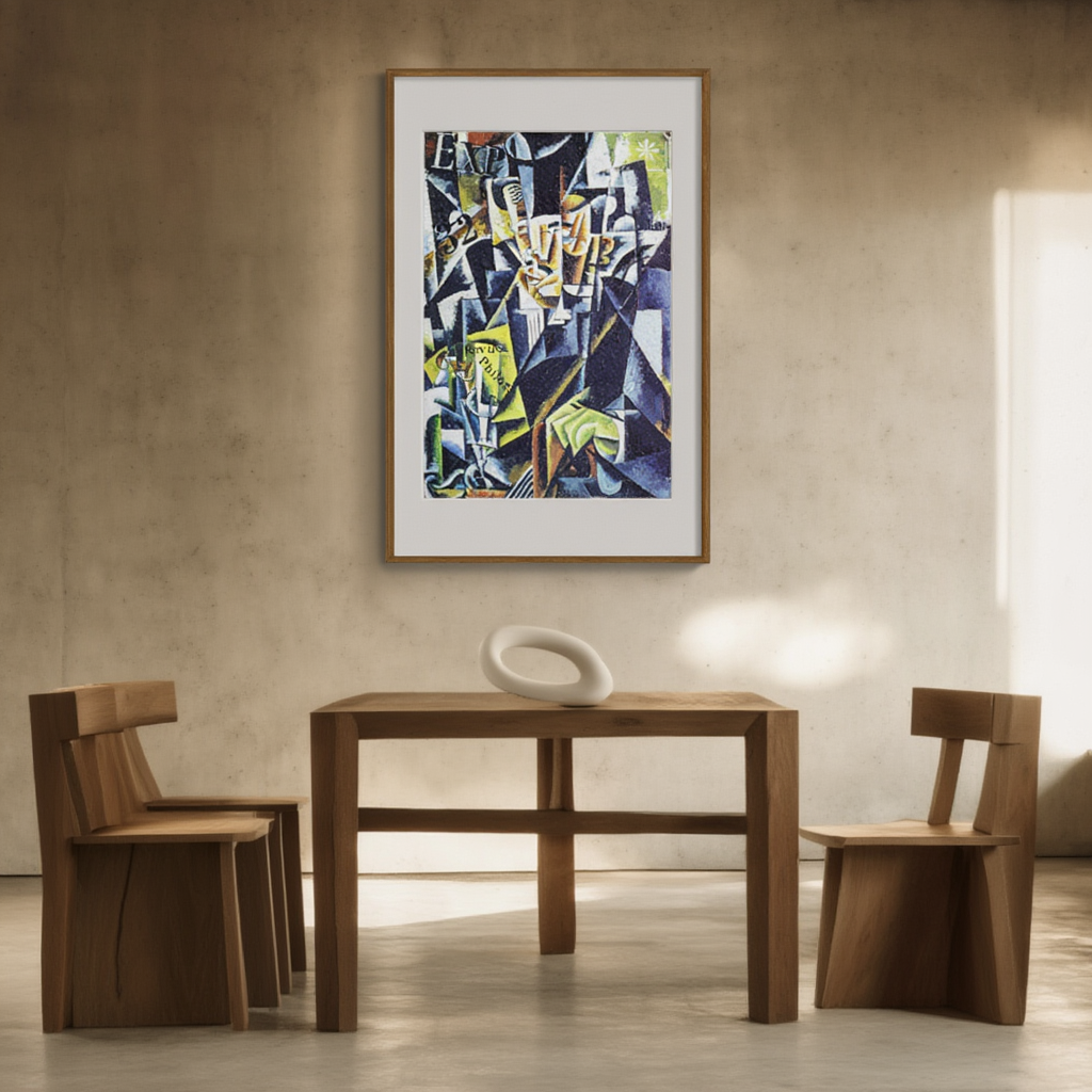 Portrait of a Philosopher by Lyubov Popova – Vintage Russian Cubo-Futurist Art Print