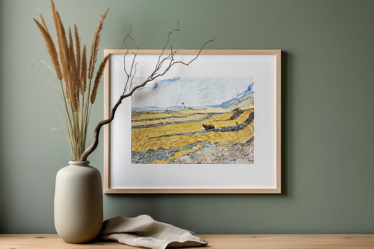 Vincent Van Gogh - Enclosed Field with Ploughman