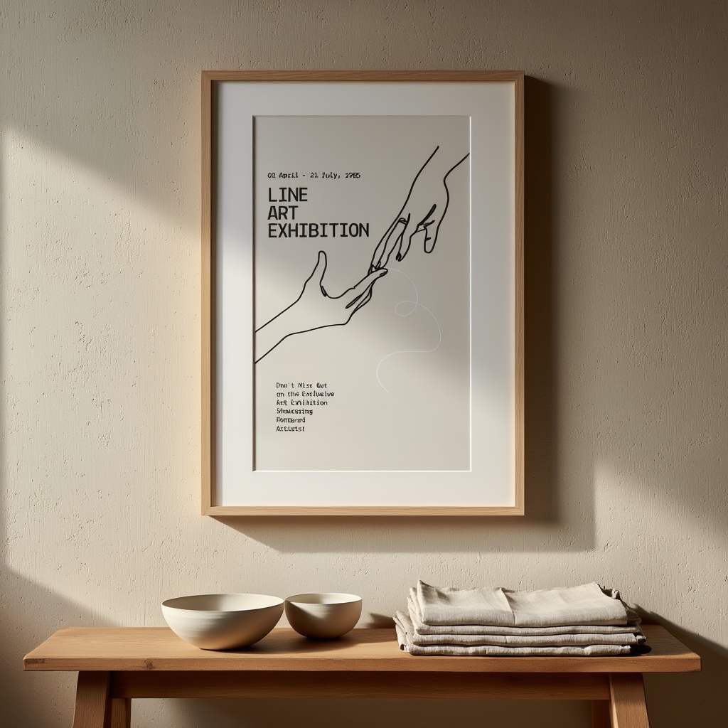 Line Art Exhibition – Vintage Museum Poster