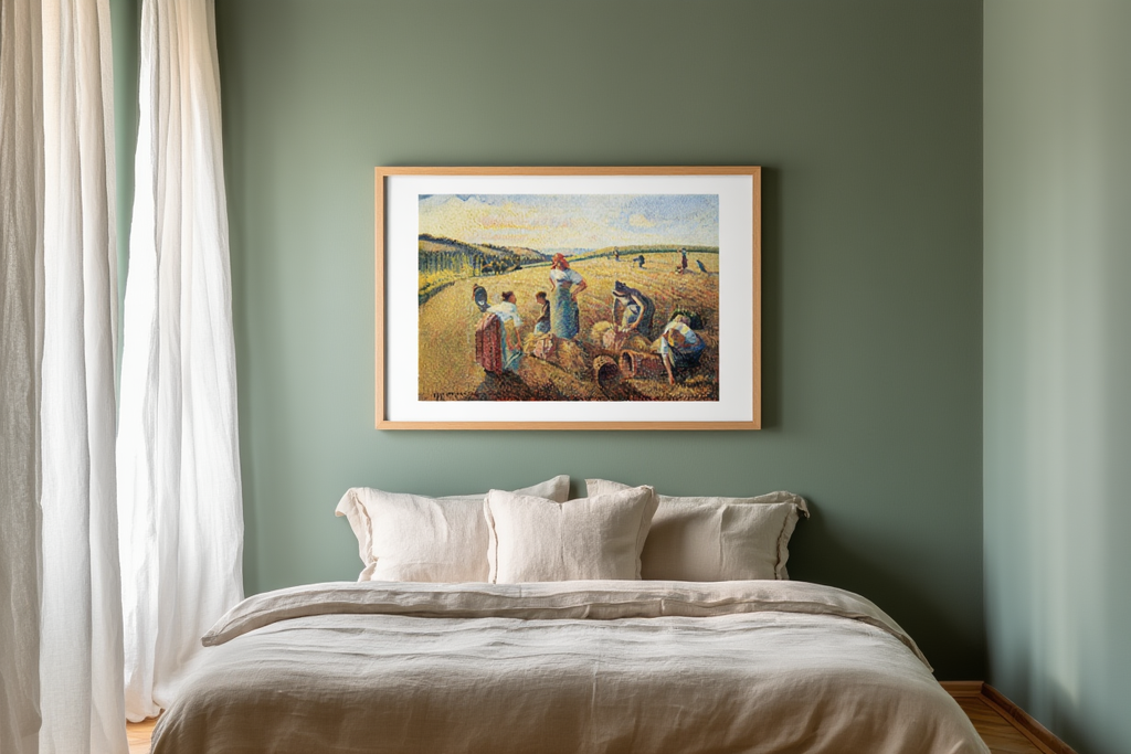 The Gleaners by Camille Pissarro (1889) – Impressionist Rural Landscape Art Print