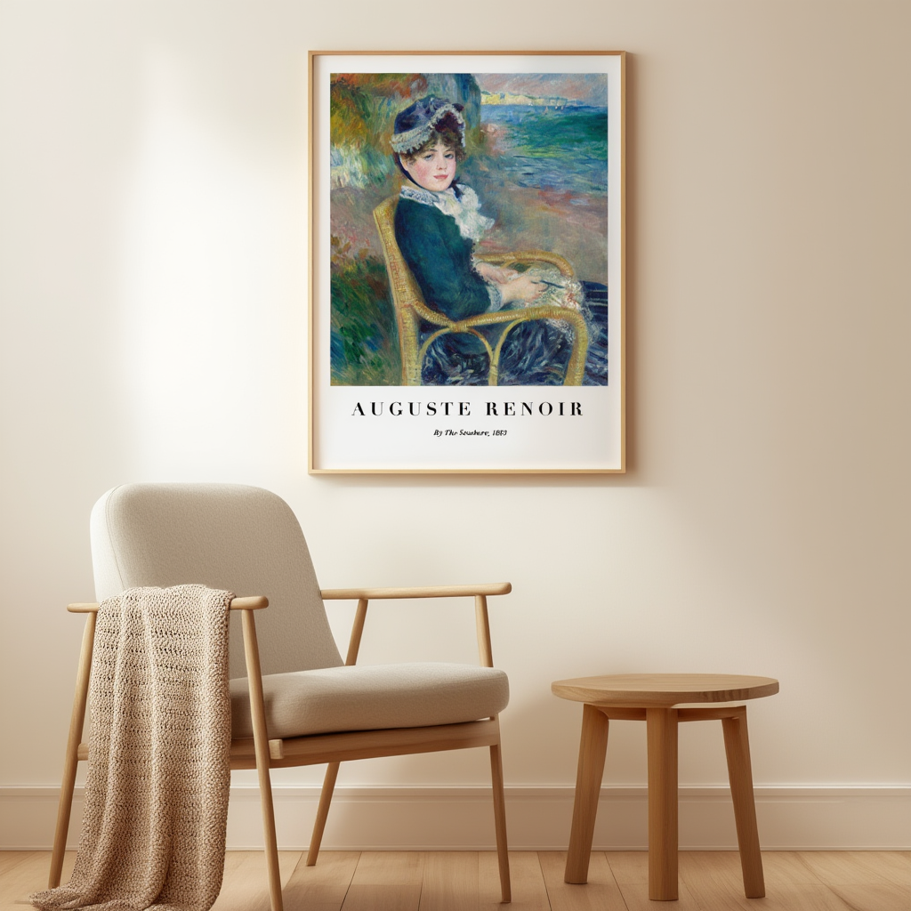 Auguste Renoir - By The Seashore Poster