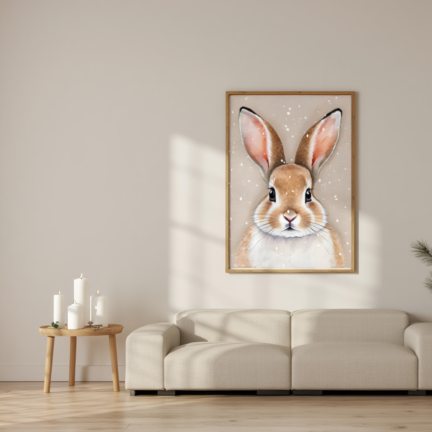 Winter Bunny Snow – Art Print