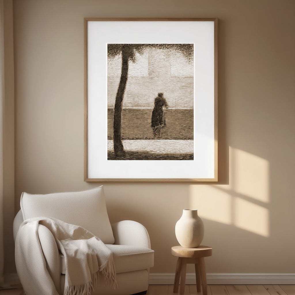A Man Leaning on a Parapet by Georges Seurat