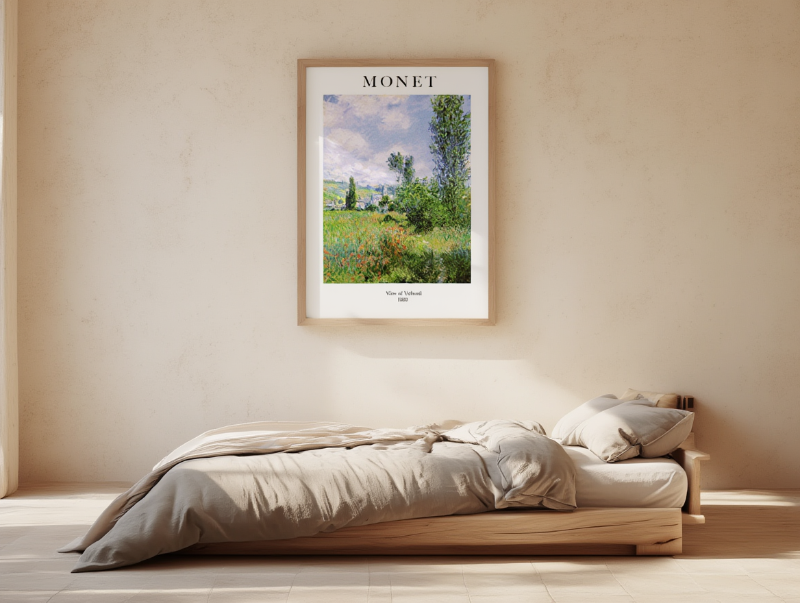 Vue de Vétheuil – Claude Monet Poster | Impressionist Landscape Art Print