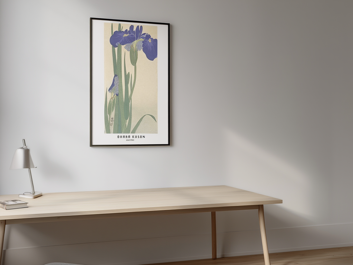 Ohara Koson - Blue Irises Poster