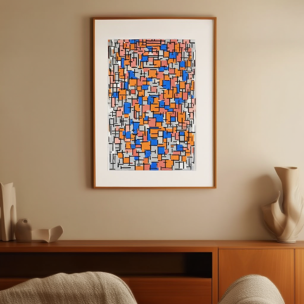 Composizione by Piet Mondrian (1916) – Early Abstract Modern Art Print