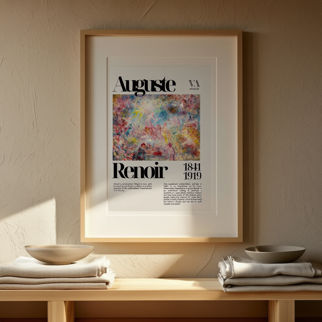 Vintage Auguste Renoir Art Exhibition Poster – Classic Museum Print