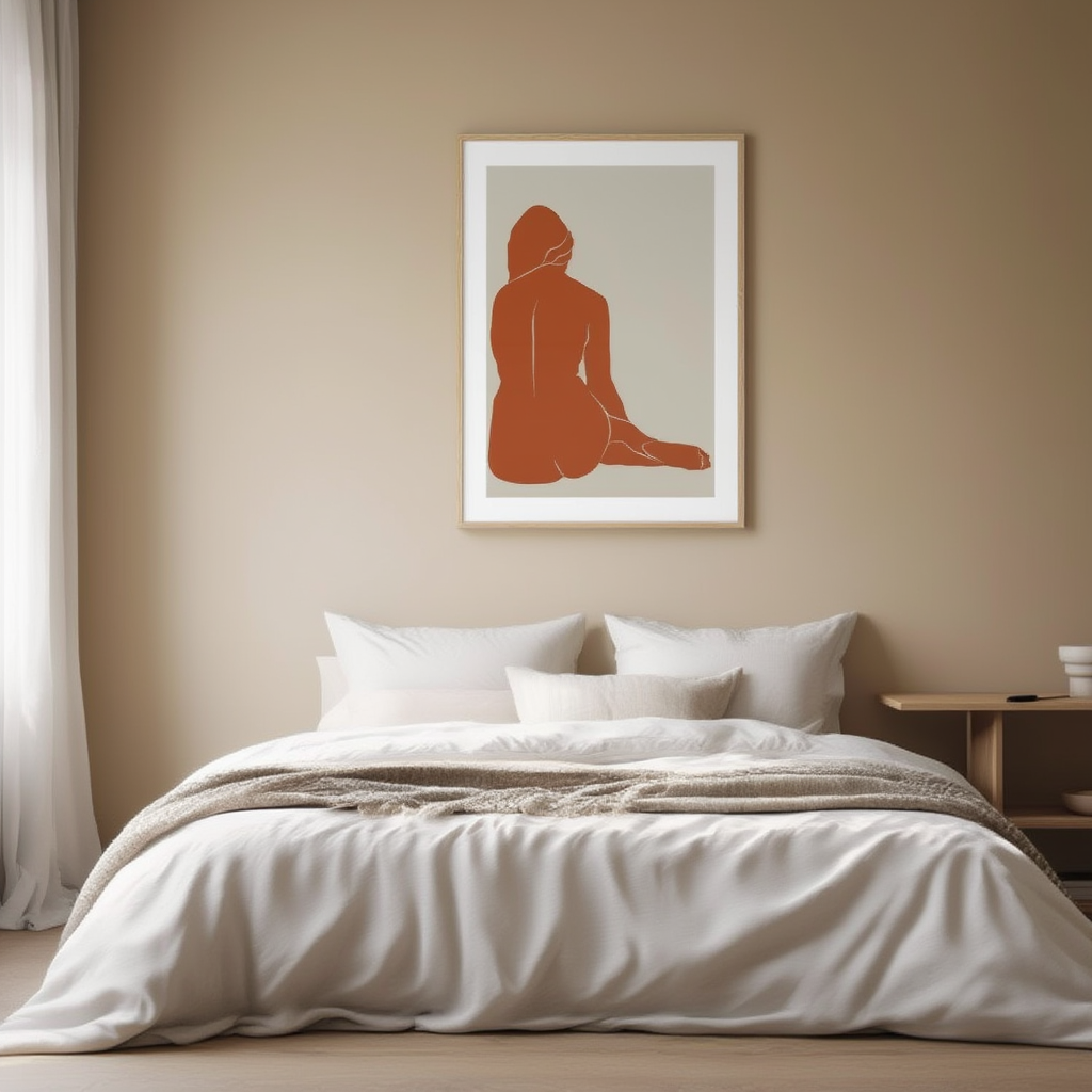 Female Shape Poster | Minimalist Figurative Wall Art Print - Hakyarts