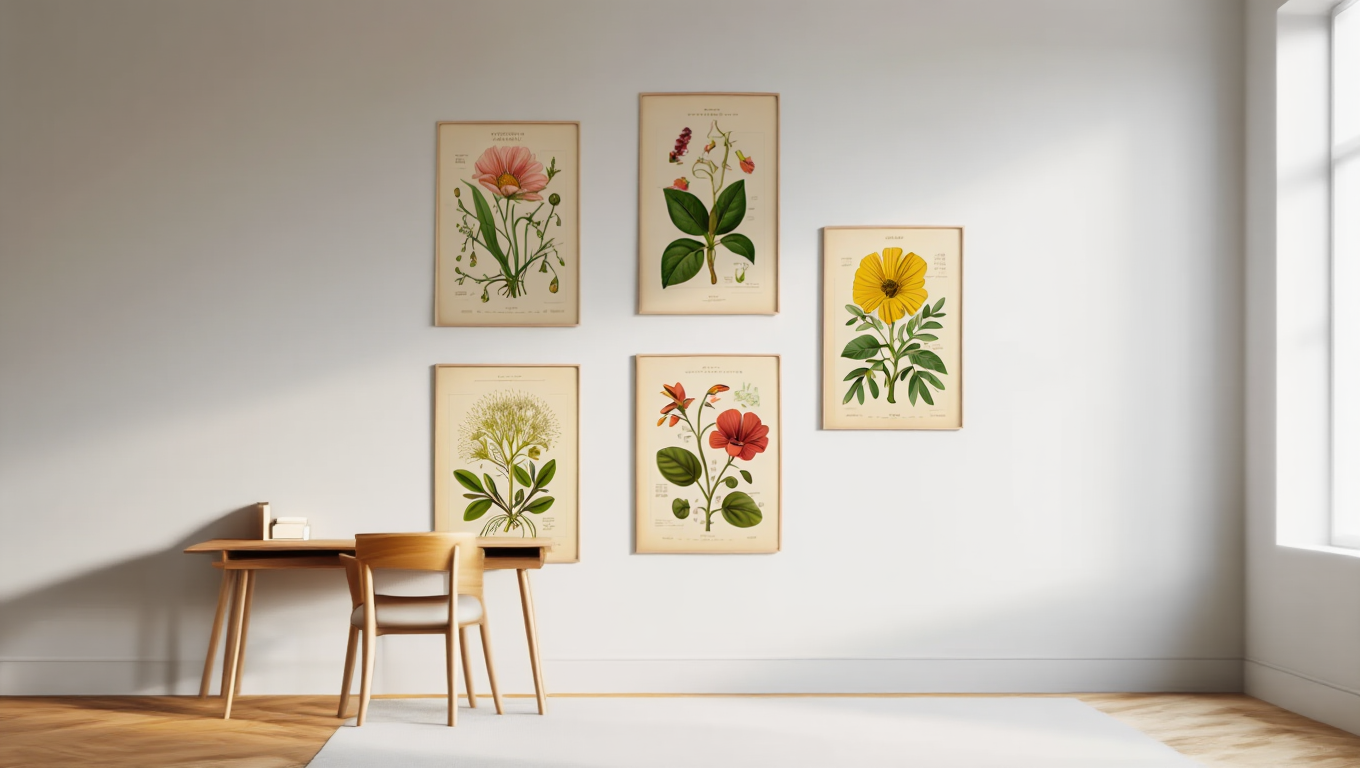 Botanical Harmony – Set of 5 Art Prints