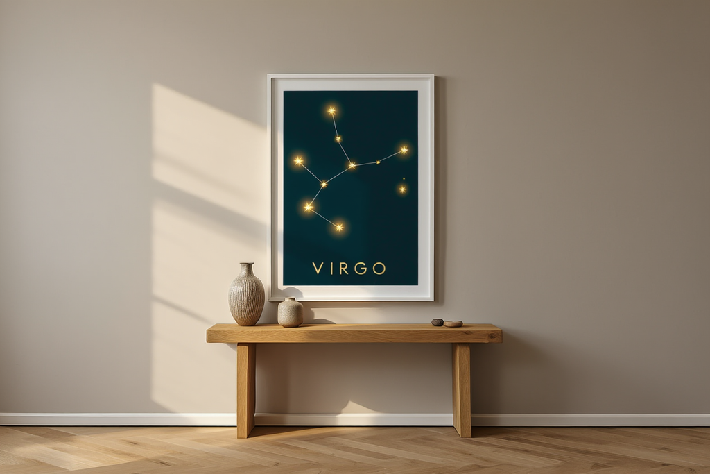 Star Sign Virgo Poster | Personal Zodiac Wall Art Print