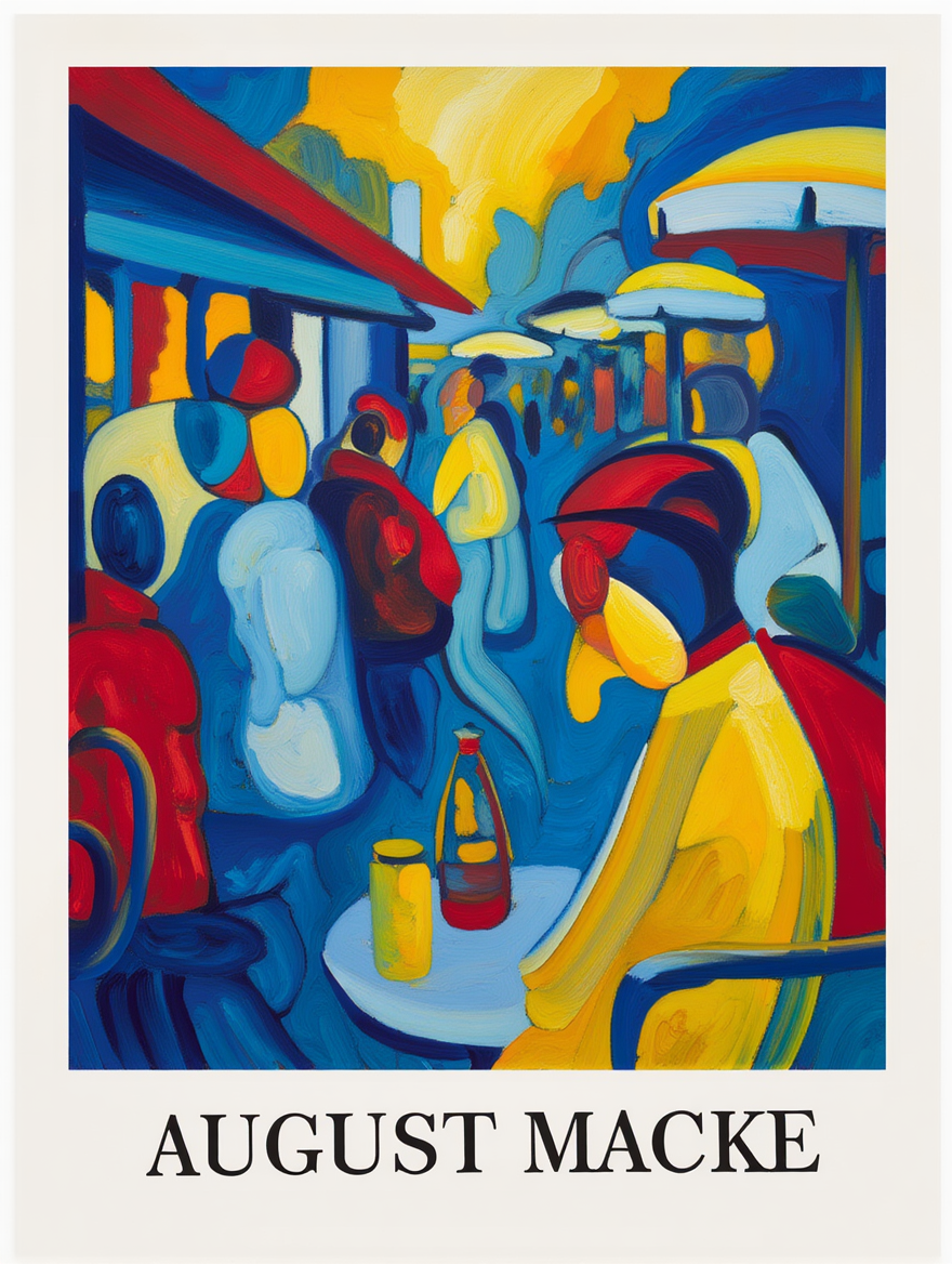 Modern August Macke Art Prints – 5 Vibrant Prints