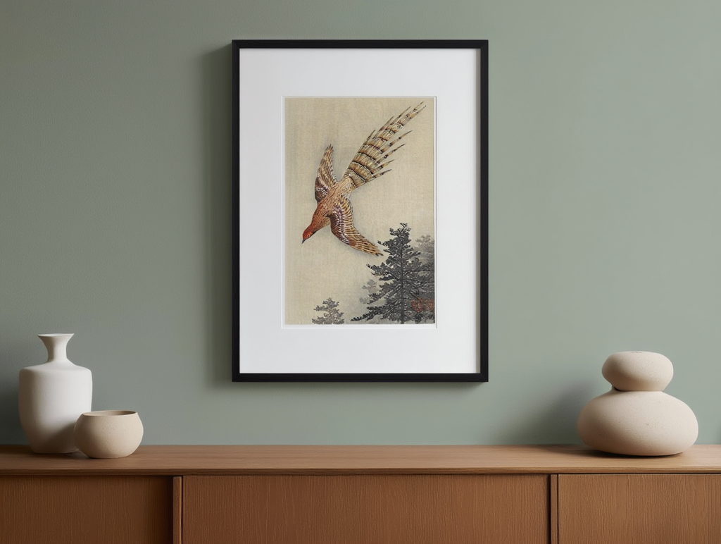 Ohara Koson - Quail Over The Forest