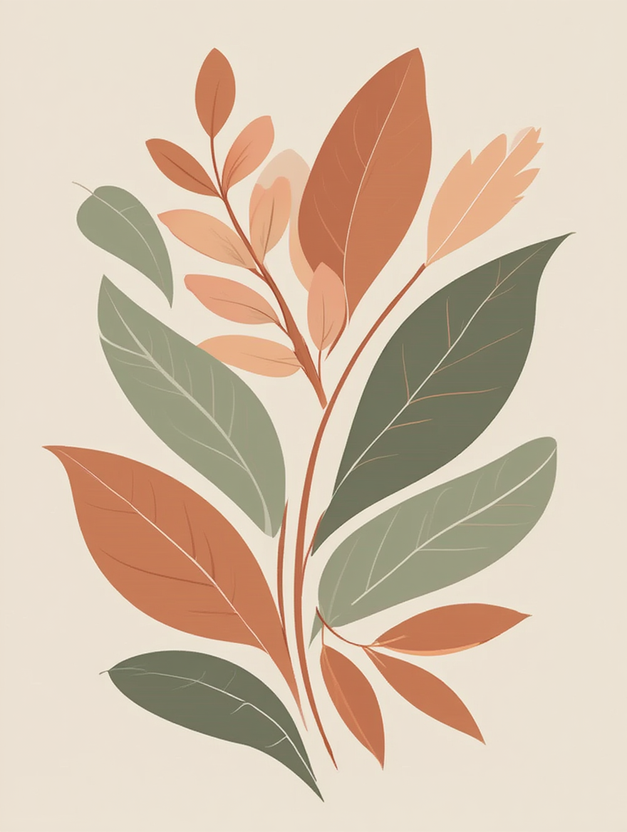 Earthy Boho Botanical –  4 Prints