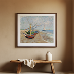 Vincent Van Gogh - Fishing Boats on the Beach Poster