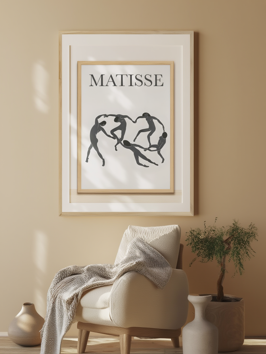 Matisse-Inspired Feminine Figures Line Art Print – Minimalist Poster