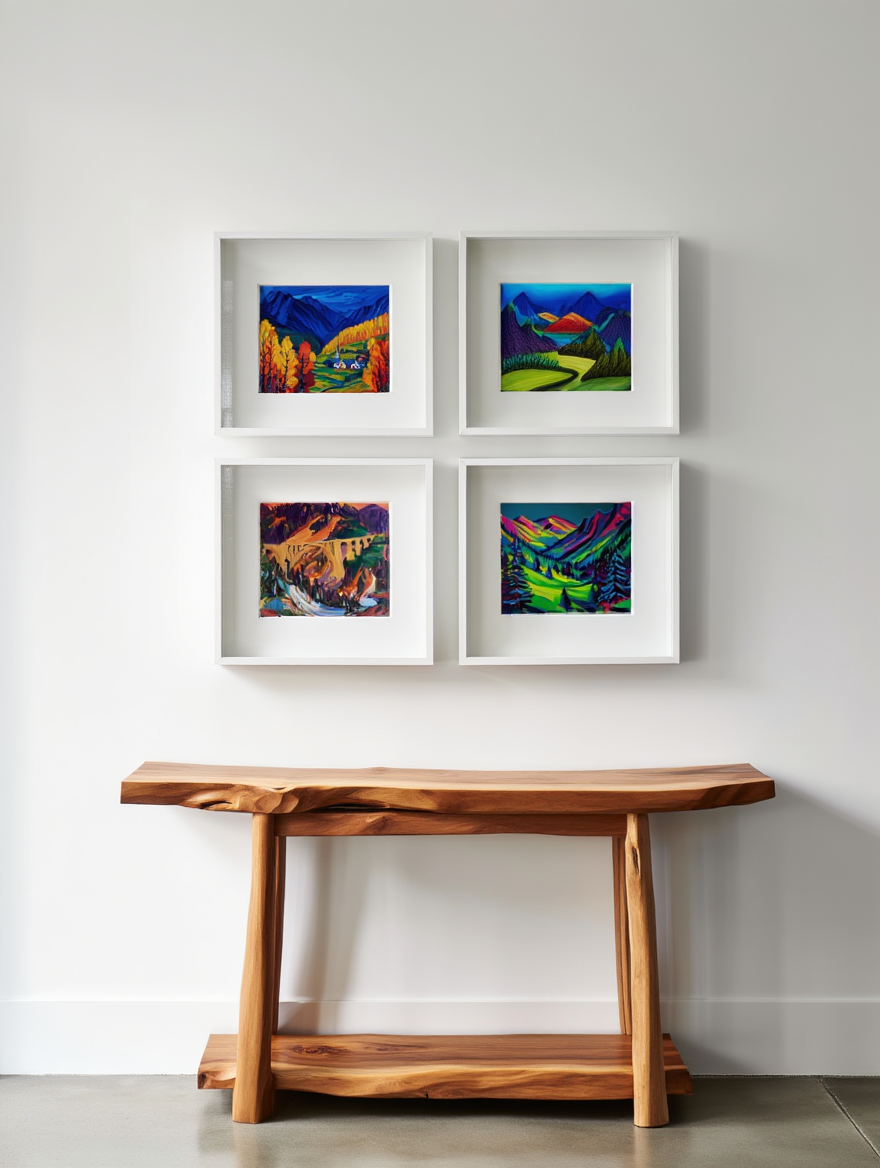 Kirchner Mix and Match 4 Prints — Alpine Expressionist Landscape
