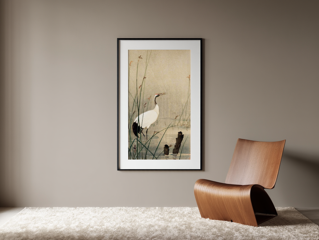Ohara Koson - Crane in Small Water Poster