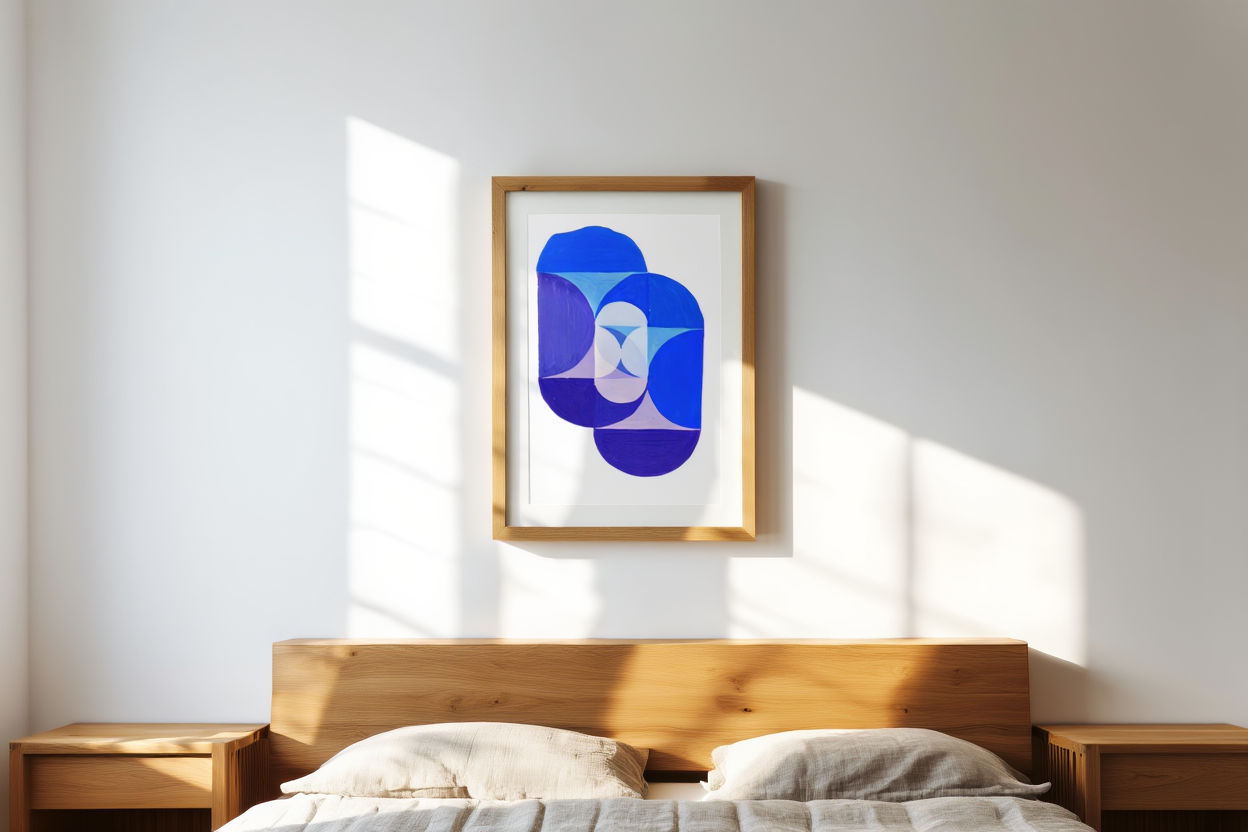 Key Blue by Joseph Schillinger, circa 1934 – Abstract Modernist Art Print | Geometric Wall Decor