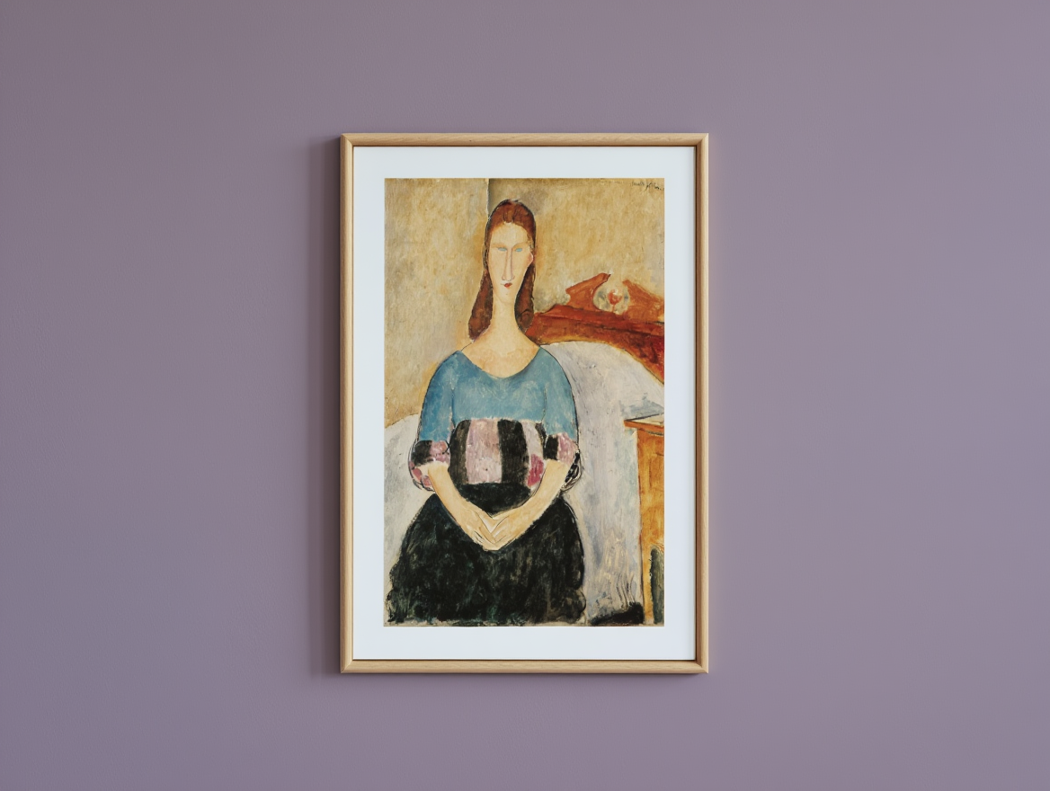 Amedeo Modigliani - Portrait of Jeanne Hebuterne, Seated Poster