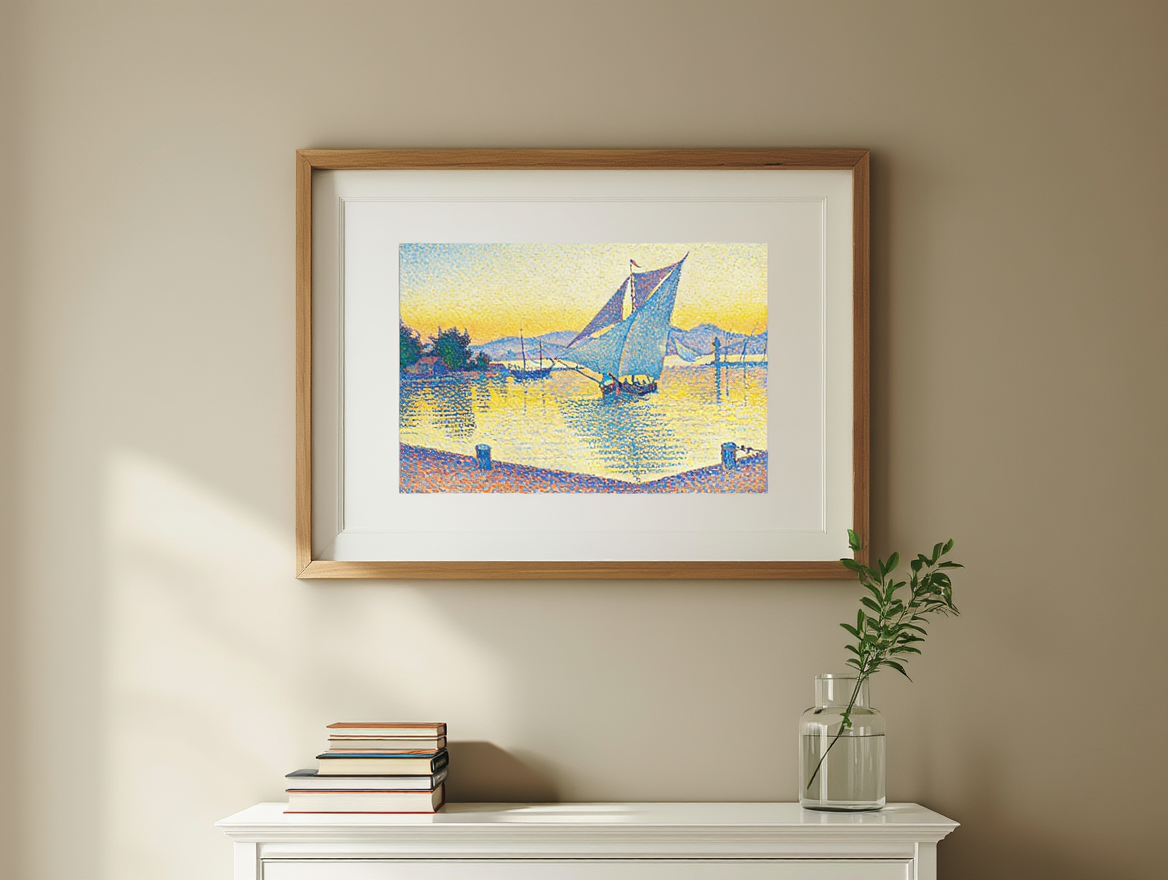 Paul Signac - Le Port Au Soleil Couchant, Opus 236 'Saint-Tropez'