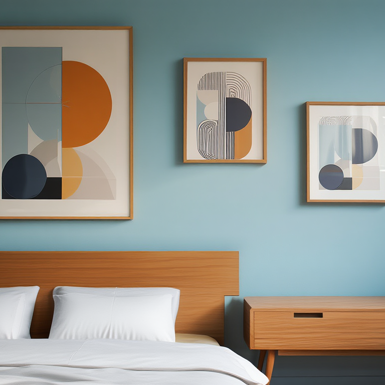 Nordic Bauhaus Mid-Century – Office Set of 3 Modern Prints