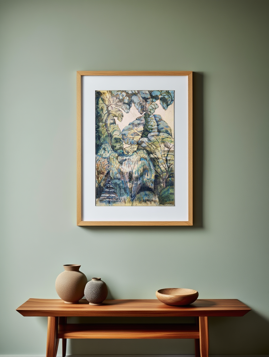 Paul Nash - Trees in Bird Garden 'Iver Heath'