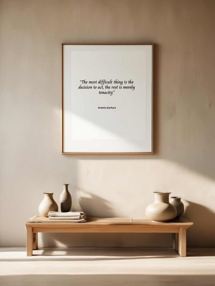 The Most Difficult Thing Is The Decision To Act, The Rest Is Merely Tenacity Poster