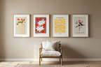 Petal Palette – 6 Floral Prints | Mix & Match Wall Art Collection - Hakyarts