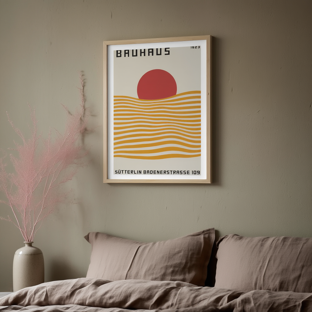 Bauhaus Sutterlin Print – Modernist Typography Art Poster