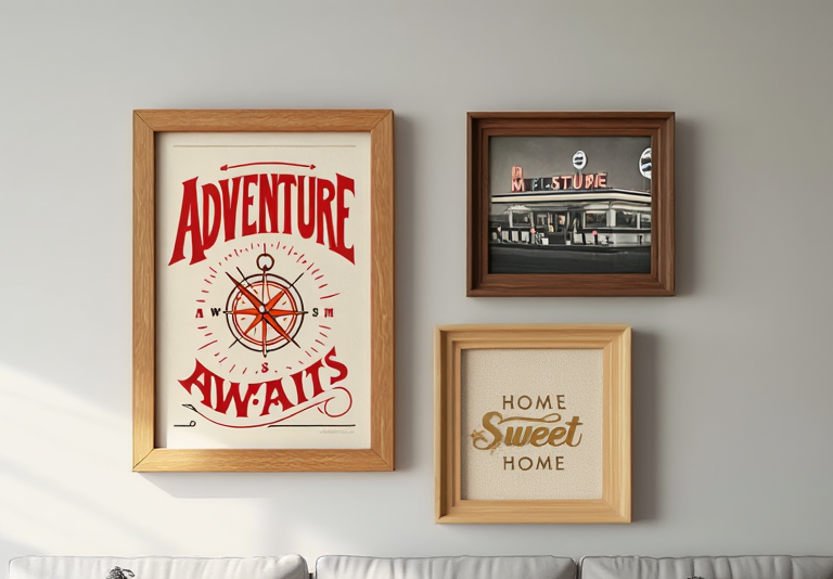 Retro Charm – 3-Piece Vintage Wall Art Set