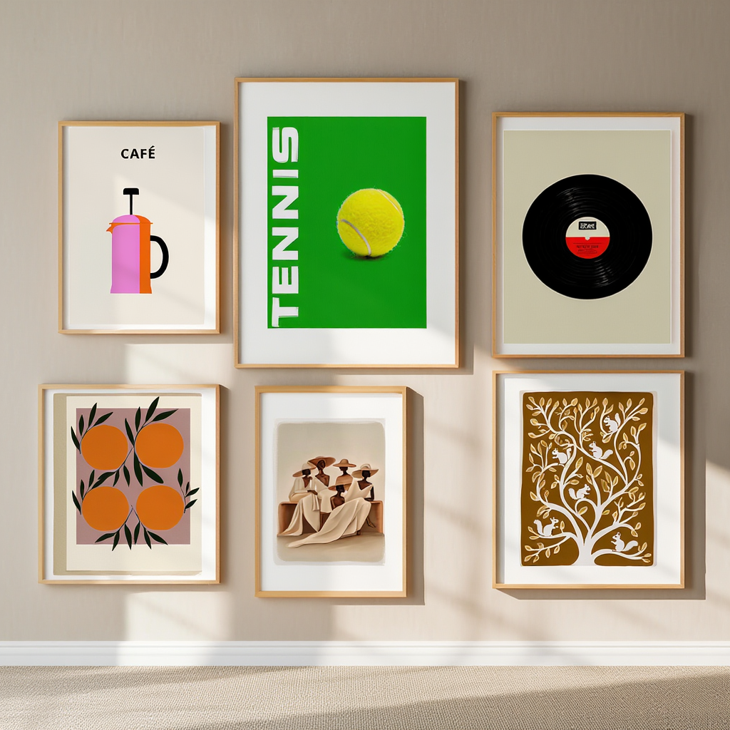 Fun and Vibrant Abstract Prints – 6 Modern Gallery Art Pieces