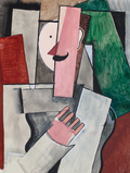 Lesoldatàlamoustache (1918) – Cubist / Post-Cubist Art Print - Hakyarts