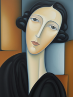 Modigliani Quiet Elegance – Fine Art Portrait Prints - Hakyarts