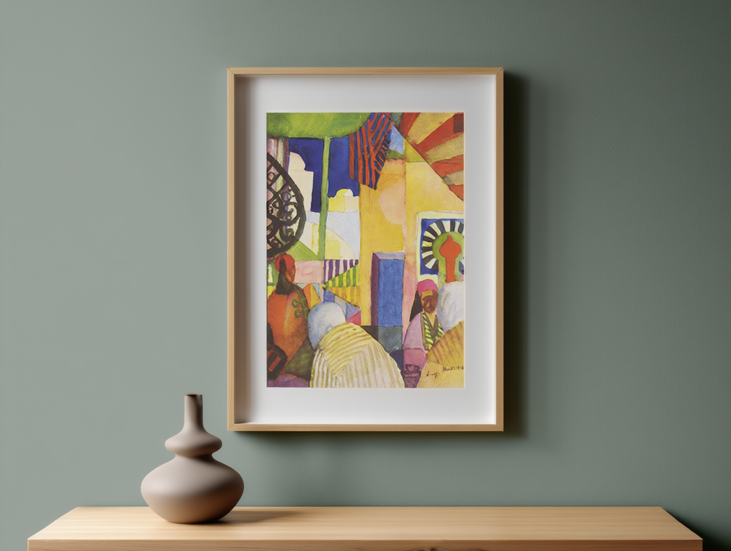 August Macke - In The Bazaar