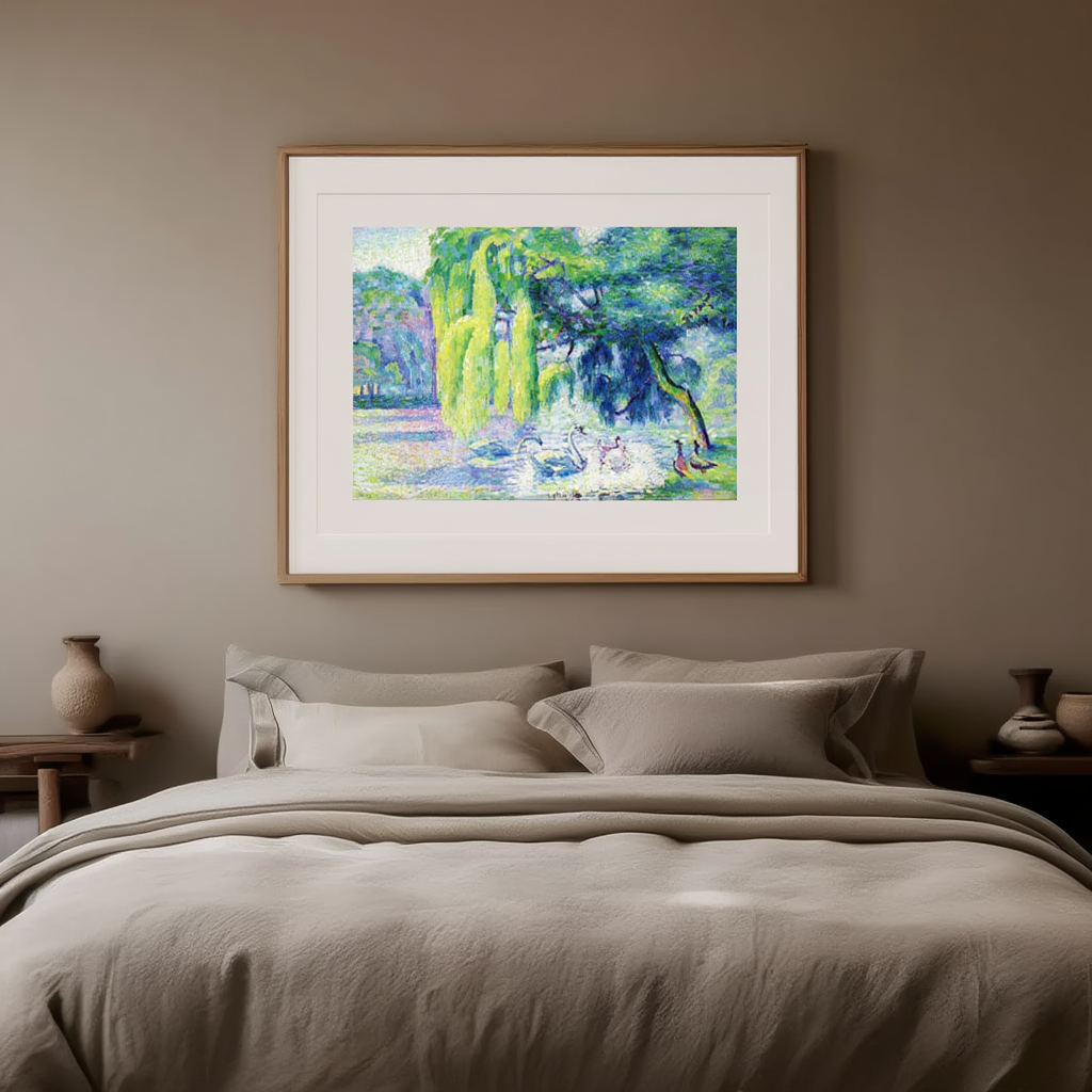 Henri-Edmond Cross - Family of Swans Poster